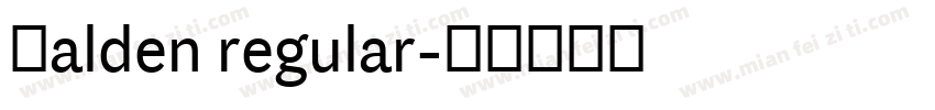 Malden regular字体转换